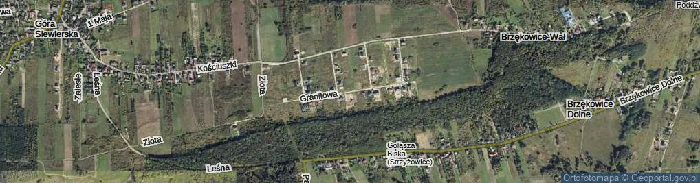 Zdjęcie satelitarne Granitowa ul.